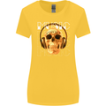 Forever Music Skull Rock Heavy Metal Punk Womens Wider Cut T-Shirt Yellow