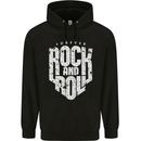 Forever Rock and Roll Guitar Music Childrens Kids Hoodie Black