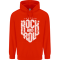 Forever Rock and Roll Guitar Music Childrens Kids Hoodie Bright Red
