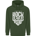 Forever Rock and Roll Guitar Music Childrens Kids Hoodie Forest Green