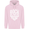 Forever Rock and Roll Guitar Music Childrens Kids Hoodie Light Pink