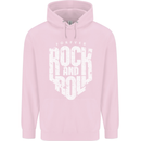 Forever Rock and Roll Guitar Music Childrens Kids Hoodie Light Pink
