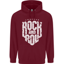 Forever Rock and Roll Guitar Music Childrens Kids Hoodie Maroon