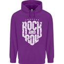 Forever Rock and Roll Guitar Music Childrens Kids Hoodie Purple