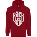 Forever Rock and Roll Guitar Music Childrens Kids Hoodie Red