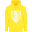 Forever Rock and Roll Guitar Music Childrens Kids Hoodie Yellow
