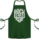 Forever Rock and Roll Guitar Music Cotton Apron 100% Organic Forest Green