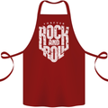 Forever Rock and Roll Guitar Music Cotton Apron 100% Organic Maroon