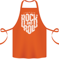 Forever Rock and Roll Guitar Music Cotton Apron 100% Organic Orange