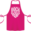 Forever Rock and Roll Guitar Music Cotton Apron 100% Organic Pink