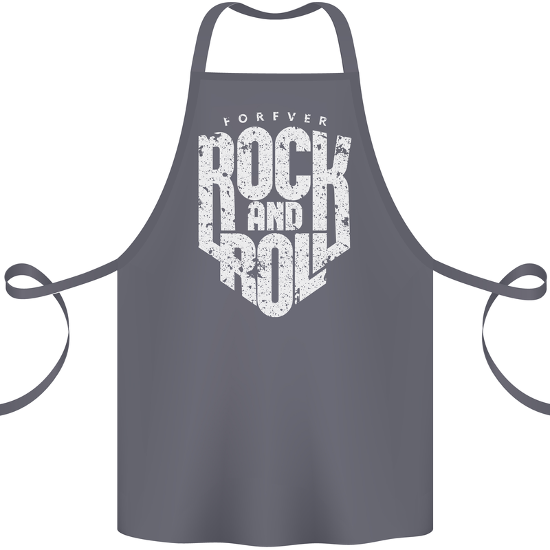 Forever Rock and Roll Guitar Music Cotton Apron 100% Organic Steel