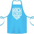 Forever Rock and Roll Guitar Music Cotton Apron 100% Organic Turquoise