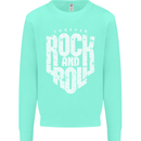 Forever Rock and Roll Guitar Music Kids Sweatshirt Jumper Peppermint