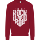 Forever Rock and Roll Guitar Music Kids Sweatshirt Jumper Red