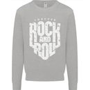 Forever Rock and Roll Guitar Music Kids Sweatshirt Jumper Sports Grey