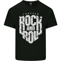 Forever Rock and Roll Guitar Music Mens Cotton T-Shirt Tee Top Black