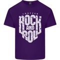 Forever Rock and Roll Guitar Music Mens Cotton T-Shirt Tee Top Purple