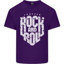 Forever Rock and Roll Guitar Music Mens Cotton T-Shirt Tee Top Purple