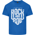 Forever Rock and Roll Guitar Music Mens Cotton T-Shirt Tee Top Royal Blue