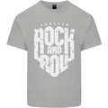 Forever Rock and Roll Guitar Music Mens Cotton T-Shirt Tee Top Sports Grey