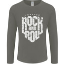 Forever Rock and Roll Guitar Music Mens Long Sleeve T-Shirt Charcoal