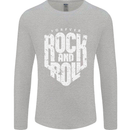 Forever Rock and Roll Guitar Music Mens Long Sleeve T-Shirt Sports Grey