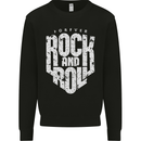 Forever Rock and Roll Guitar Music Mens Sweatshirt Jumper Black