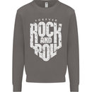 Forever Rock and Roll Guitar Music Mens Sweatshirt Jumper Charcoal