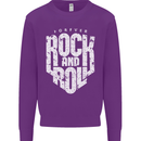 Forever Rock and Roll Guitar Music Mens Sweatshirt Jumper Purple