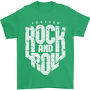 Forever Rock and Roll Guitar Music Mens T-Shirt 100% Cotton Irish Green