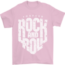 Forever Rock and Roll Guitar Music Mens T-Shirt 100% Cotton Light Pink