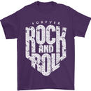 Forever Rock and Roll Guitar Music Mens T-Shirt 100% Cotton Purple
