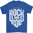 Forever Rock and Roll Guitar Music Mens T-Shirt 100% Cotton Royal Blue