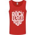 Forever Rock and Roll Guitar Music Mens Vest Tank Top Red