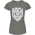 Forever Rock and Roll Guitar Music Womens Petite Cut T-Shirt Charcoal
