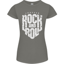 Forever Rock and Roll Guitar Music Womens Petite Cut T-Shirt Charcoal