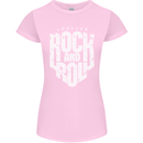Forever Rock and Roll Guitar Music Womens Petite Cut T-Shirt Light Pink