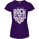 Forever Rock and Roll Guitar Music Womens Petite Cut T-Shirt Purple