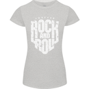 Forever Rock and Roll Guitar Music Womens Petite Cut T-Shirt Sports Grey