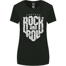 Forever Rock and Roll Guitar Music Womens Wider Cut T-Shirt Black