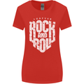 Forever Rock and Roll Guitar Music Womens Wider Cut T-Shirt Red