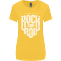 Forever Rock and Roll Guitar Music Womens Wider Cut T-Shirt Yellow