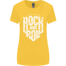 Forever Rock and Roll Guitar Music Womens Wider Cut T-Shirt Yellow