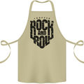 Forever Rock and Roll Music Cotton Apron 100% Organic Khaki
