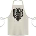 Forever Rock and Roll Music Cotton Apron 100% Organic Natural