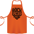 Forever Rock and Roll Music Cotton Apron 100% Organic Orange