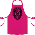 Forever Rock and Roll Music Cotton Apron 100% Organic Pink