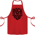 Forever Rock and Roll Music Cotton Apron 100% Organic Red