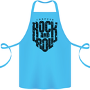 Forever Rock and Roll Music Cotton Apron 100% Organic Turquoise