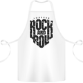 Forever Rock and Roll Music Cotton Apron 100% Organic White